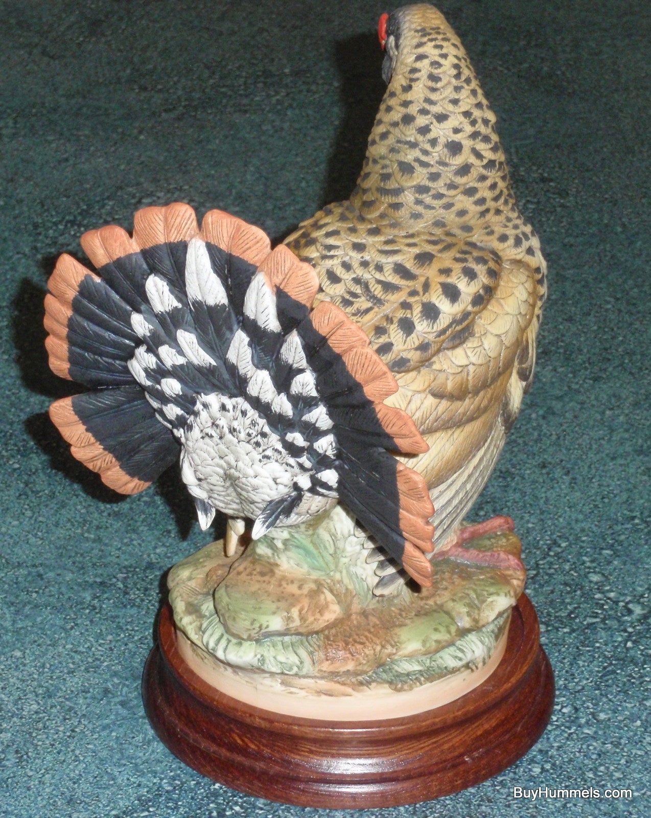 Andrea By Sadek Spruce Grouse Porcelain Bird Figurine 5745 With Base - GIFT!