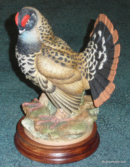 Andrea By Sadek Spruce Grouse Porcelain Bird Figurine 5745 With Base - GIFT!