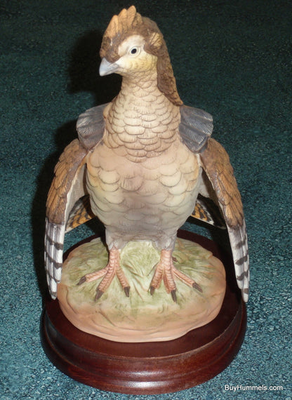 Andrea by Sadek Porcelain Ruffed Grouse Bird Figurine #5746 With Base - GIFT!