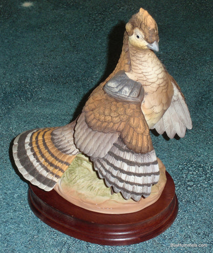 Andrea by Sadek Porcelain Ruffed Grouse Bird Figurine #5746 With Base - GIFT!