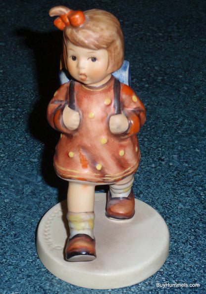 "The Kindergartner" Hummel Figurine #467 TMK6 - Little Girl On The Way To Kindergarten!