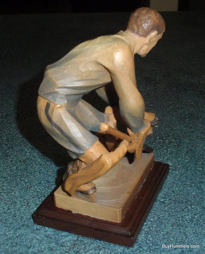 "Ice Hockey Goalie" Anri Wood Carving Figurine #52355 - Ulrich Bernardi (6.5")