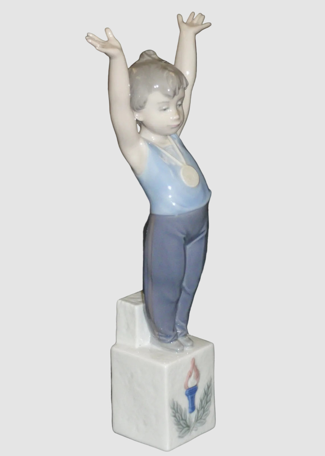 "Olympic Champion" Lladro Figurine #5871 - Rare Boy Olympian (9")