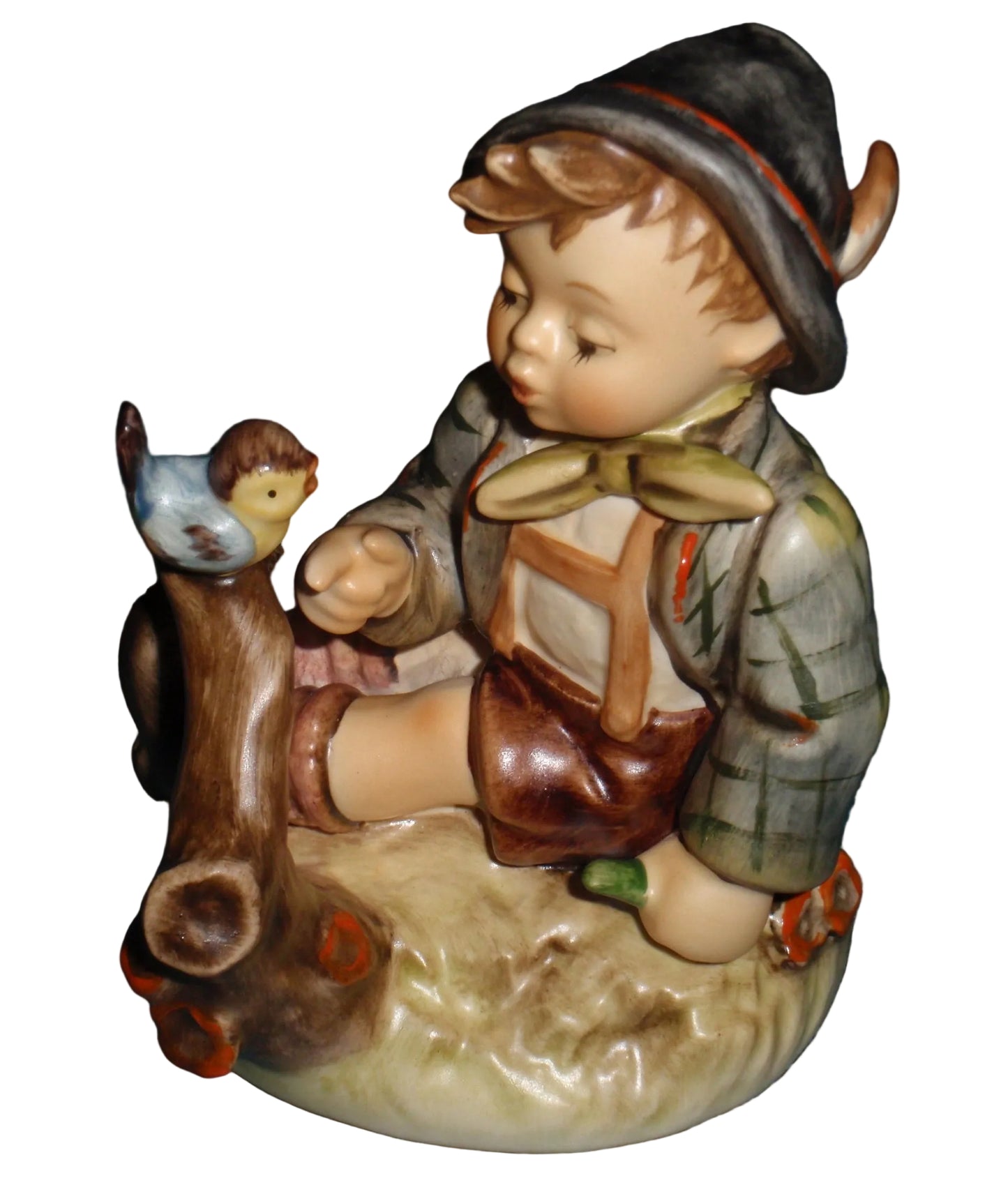 Goebel Hummel Whistler's Duet figurine #413 boy whistling with bluebird