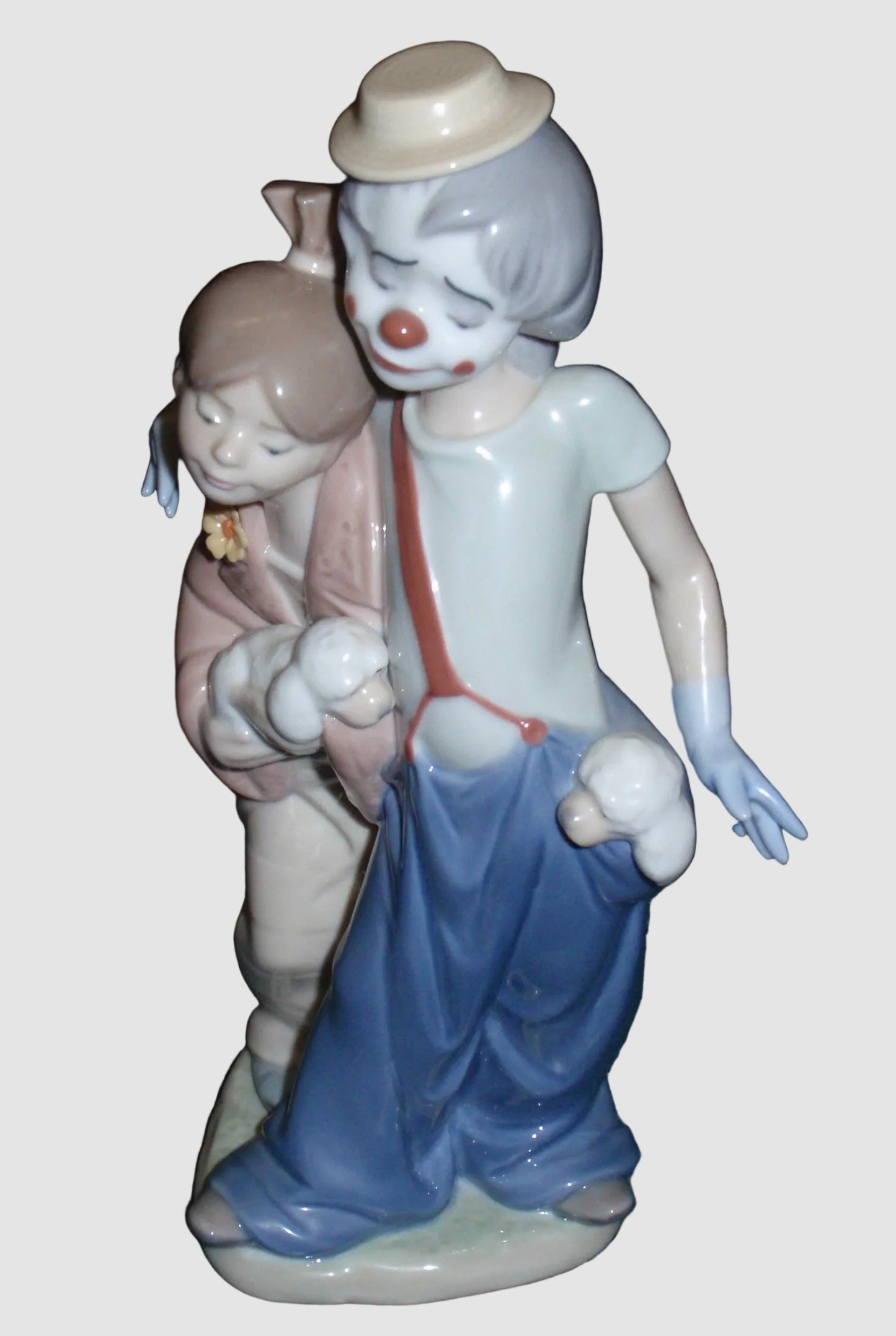 "Pals Forever" Clown With Puppies Lladro Figurine Model #7685