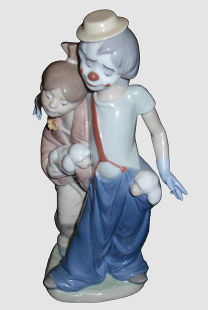 "Pals Forever" Clown With Puppies Lladro Figurine Model #7685