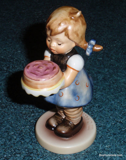 "Sweet As Can Be" Goebel Hummel Figurine #541 TMK7 Little Girl With Pigtails And Birthday Cake
