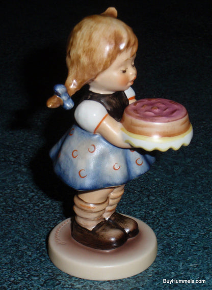 "Sweet As Can Be" Goebel Hummel Figurine #541 TMK7 Little Girl With Pigtails And Birthday Cake