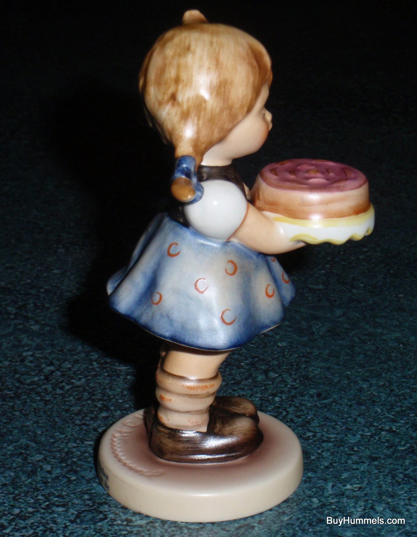 "Sweet As Can Be" Goebel Hummel Figurine #541 TMK7 Little Girl With Pigtails And Birthday Cake