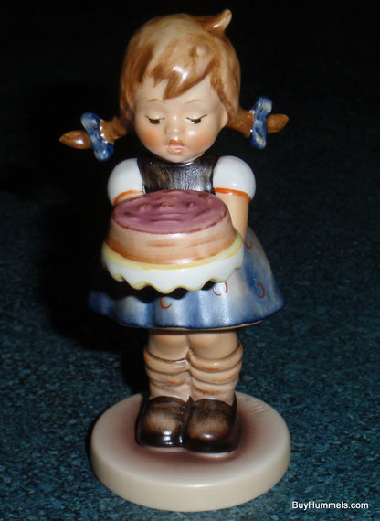 "Sweet As Can Be" Goebel Hummel Figurine #541 TMK7 Little Girl With Pigtails And Birthday Cake