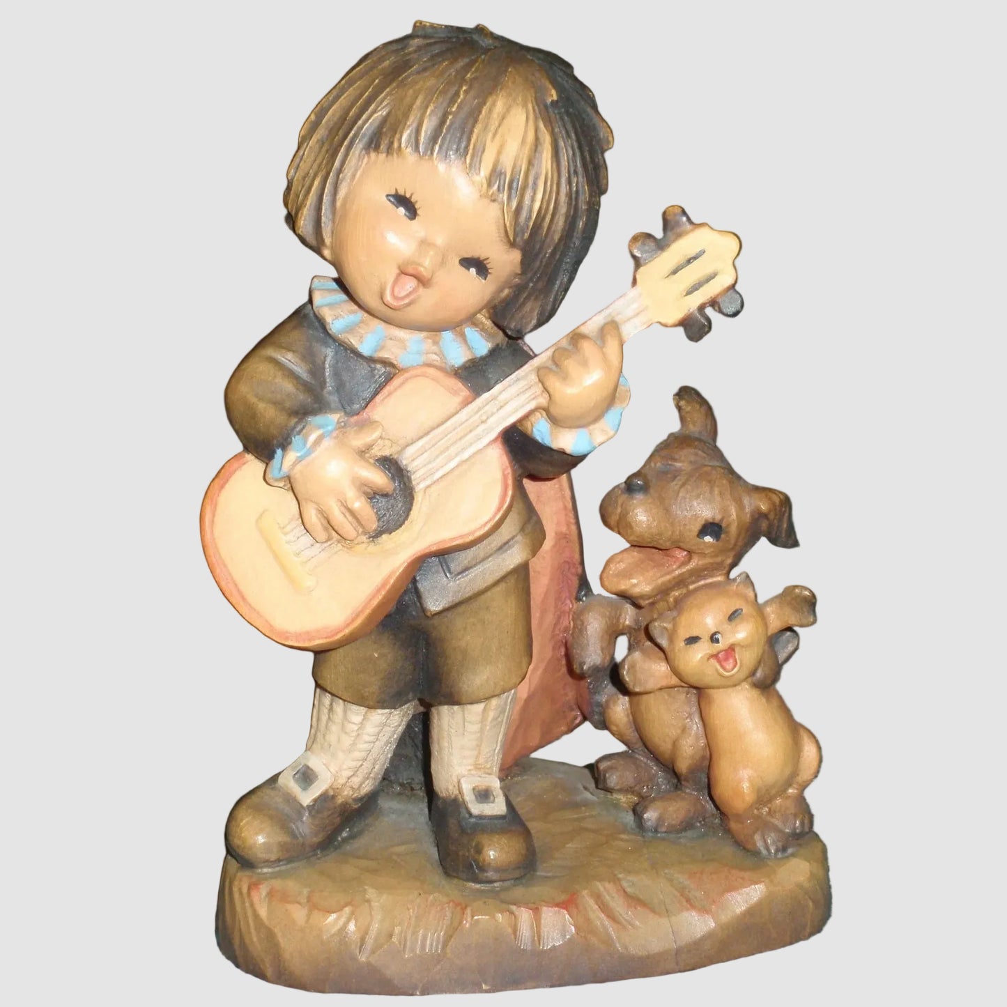"Romeo" Anri Ferrandiz Wood Carving Figurine #651-508 - Boy with Guitar (6")