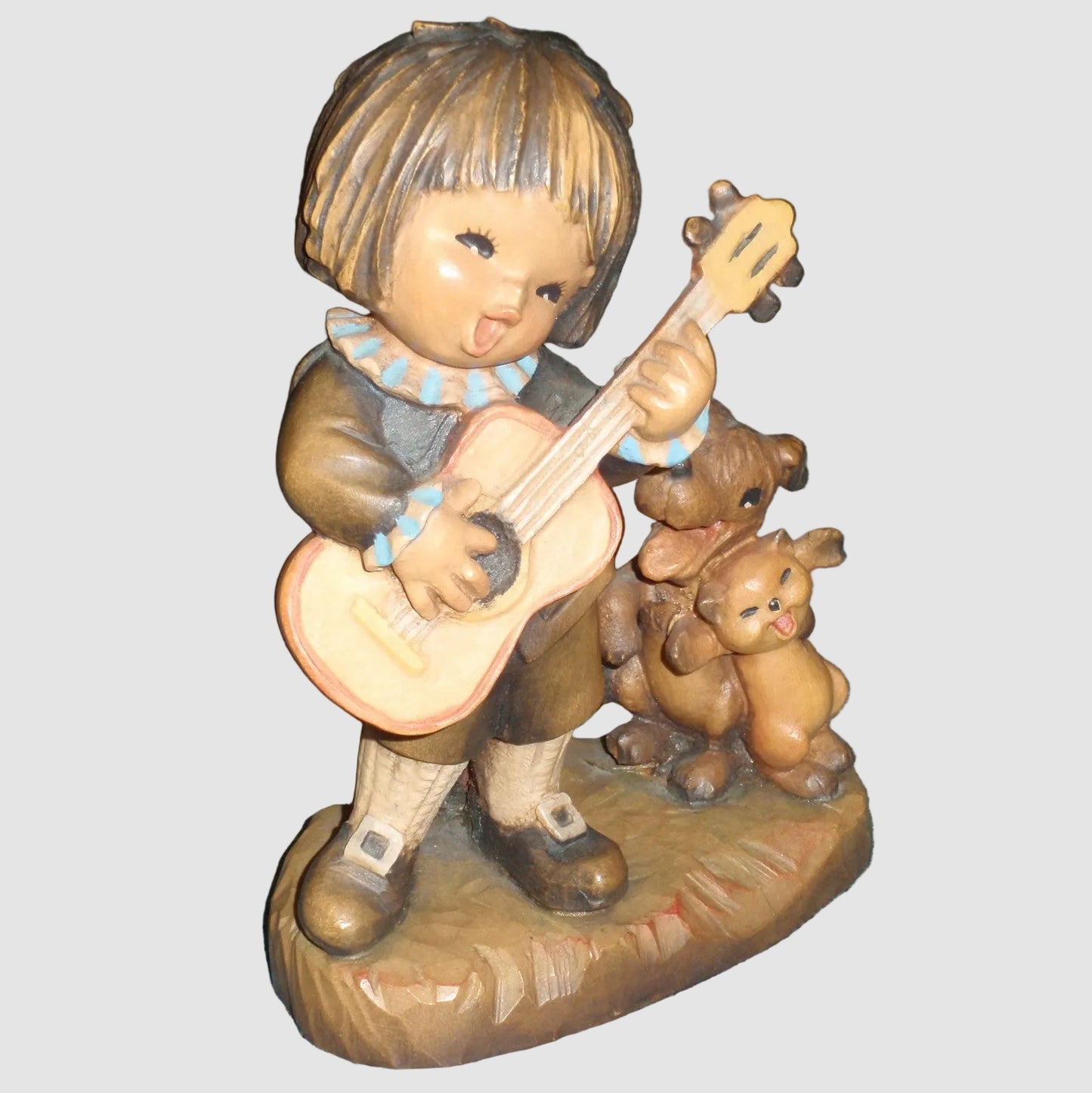 "Romeo" Anri Ferrandiz Wood Carving Figurine #651-508 - Boy with Guitar (6")