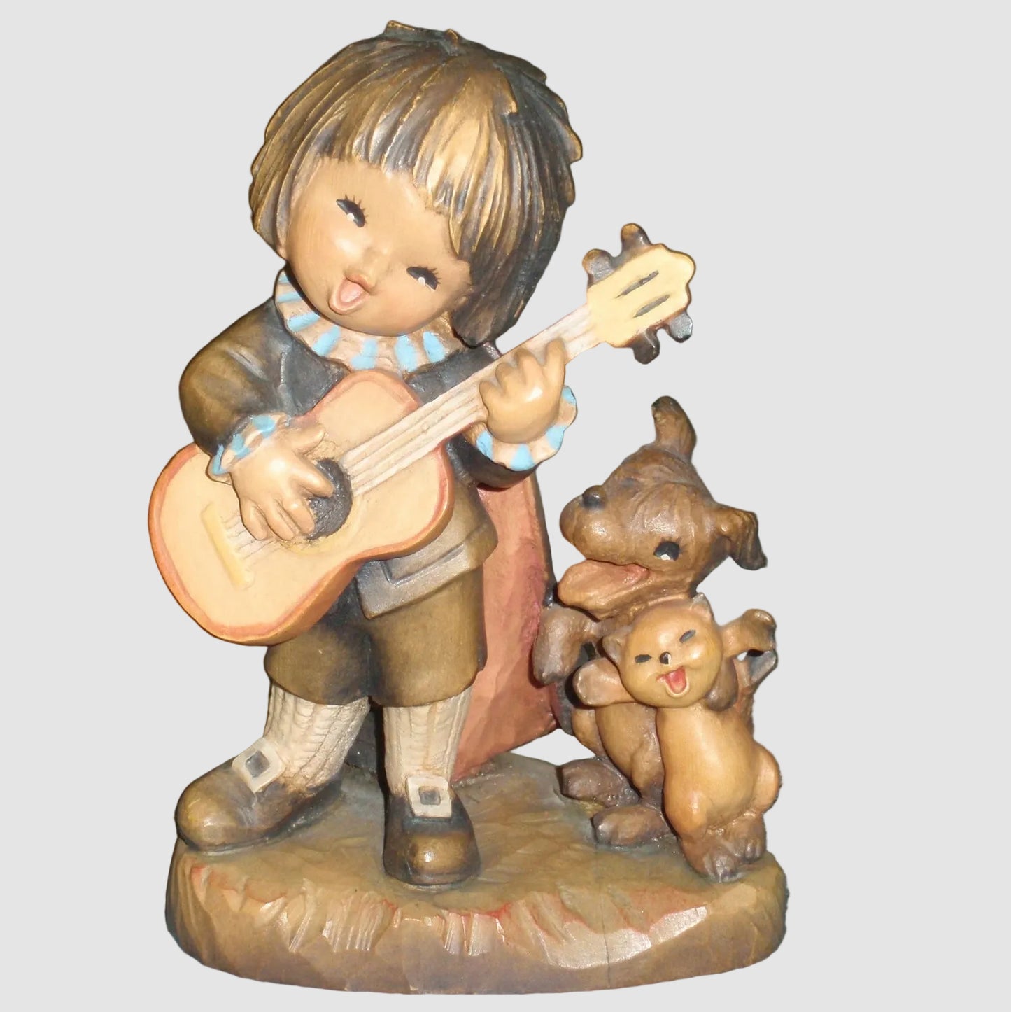 "Romeo" Anri Ferrandiz Wood Carving Figurine #651-508 - Boy with Guitar (6")