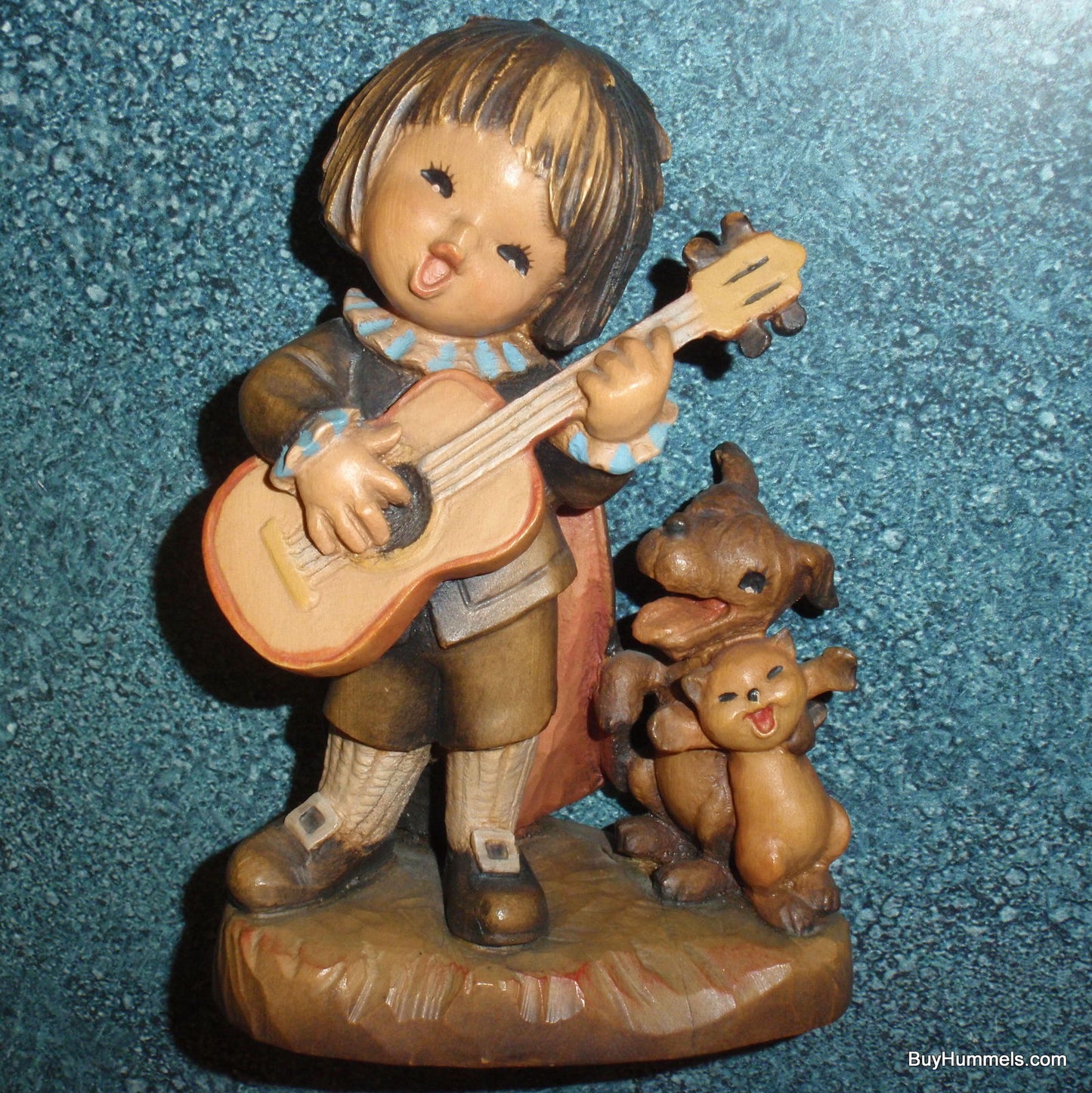 "Romeo" Anri Ferrandiz Wood Carving Figurine #651-508 - Boy with Guitar (6")