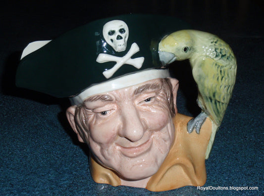 Royal Doulton D6799 Long John Silver Rare Yellow Colorway Character Jug Signed