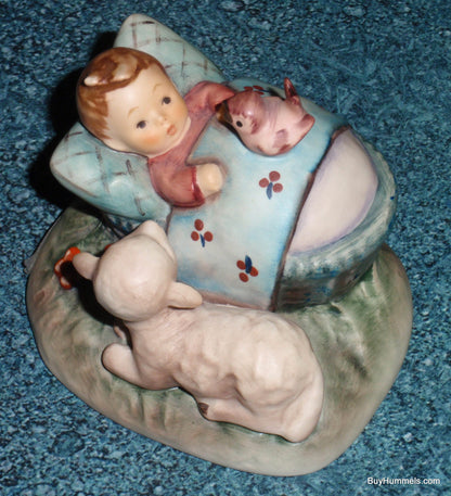 "THE GUARDIAN" Goebel Hummel Figurine #455 - Little Baby Newborn With Bird And Lamb!