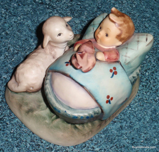 "The Guardian" Goebel Hummel Figurine #455 - Baby with Lamb & Bird