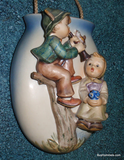 "Boy And Girl In Tree" Goebe Hummel Wall Pocket Vase #360/A