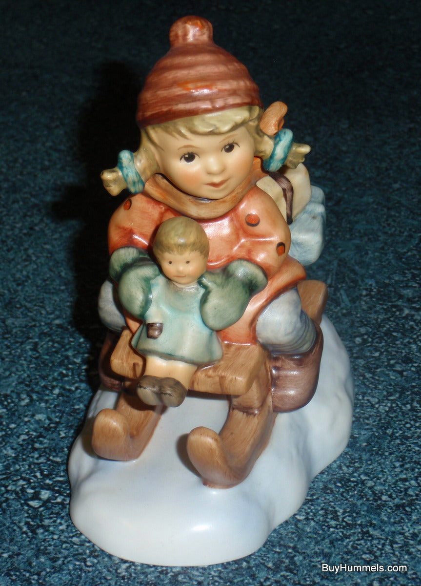 "Christmas Delivery" Holiday Goebel Hummel Figurine #2014 2/0 - Little Girl Sledding With Christmas Presents!