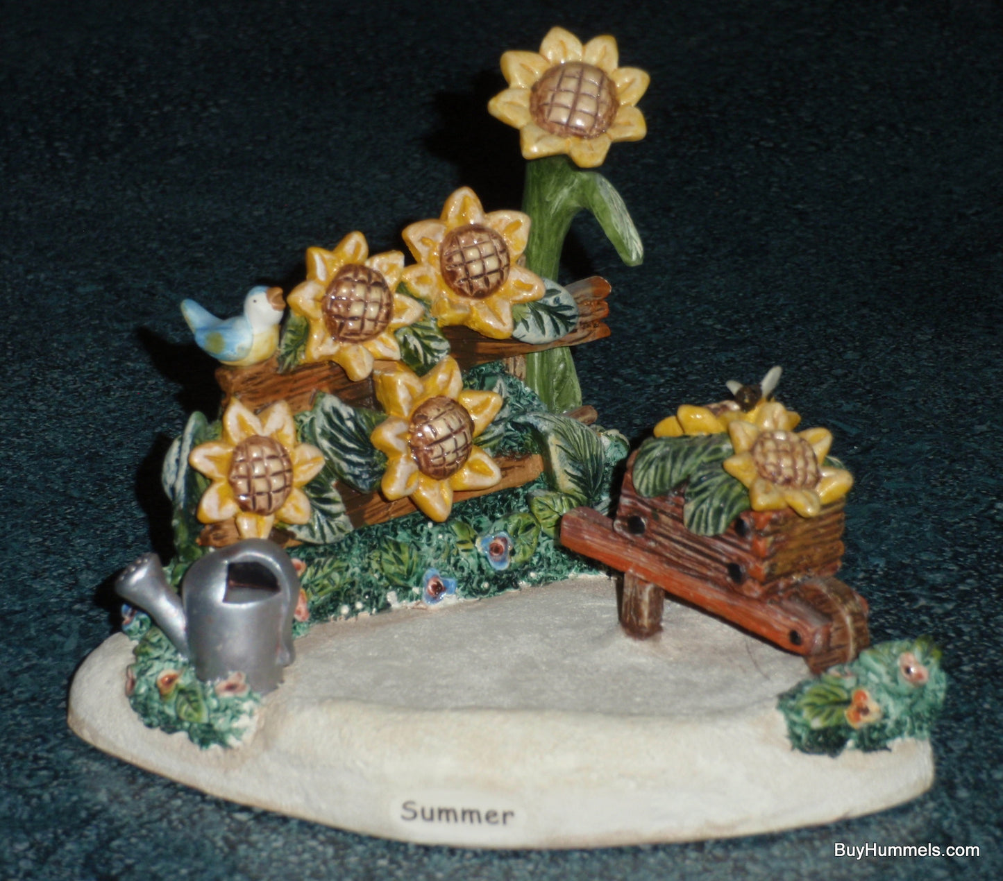 Goebel Seasons Summer Days Scape Hummel Display #1112-D For Summertime Decor Hummelscape