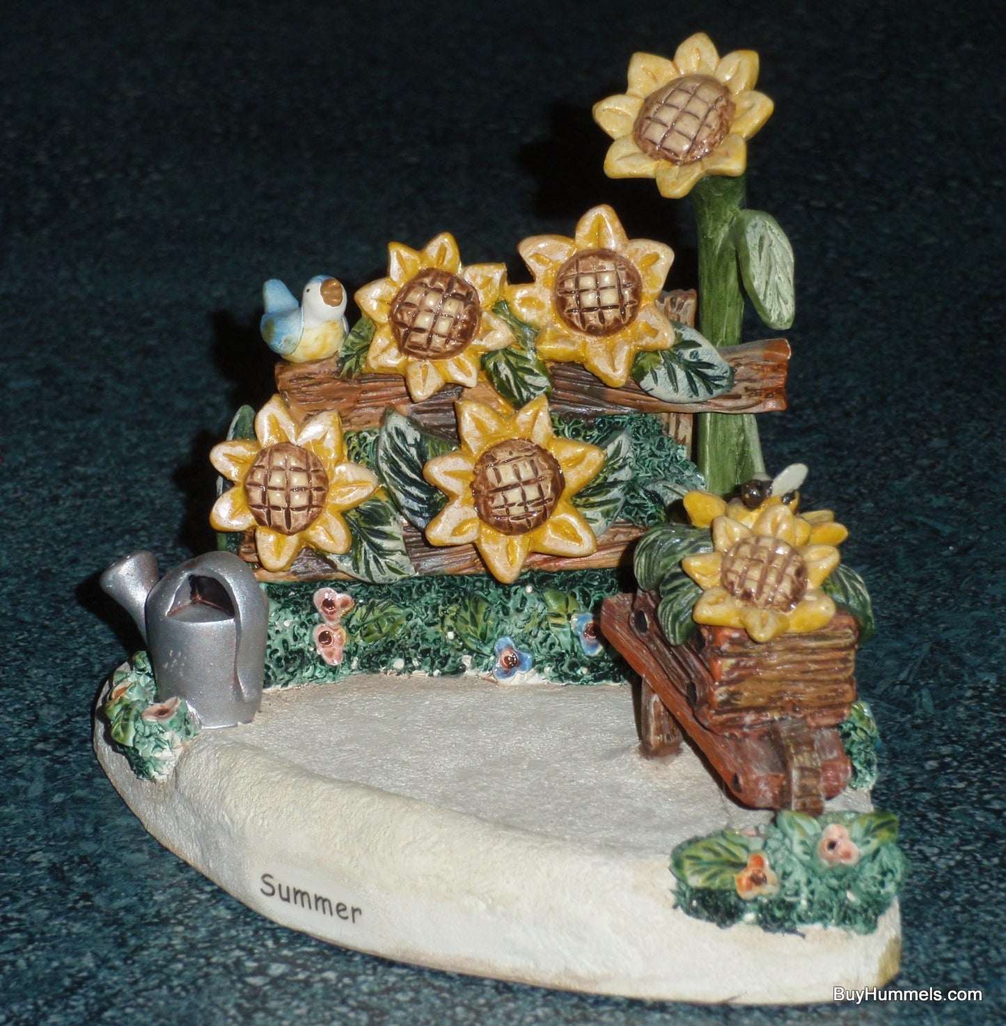 Goebel Seasons Summer Days Scape Hummel Display #1112-D For Summertime Decor Hummelscape