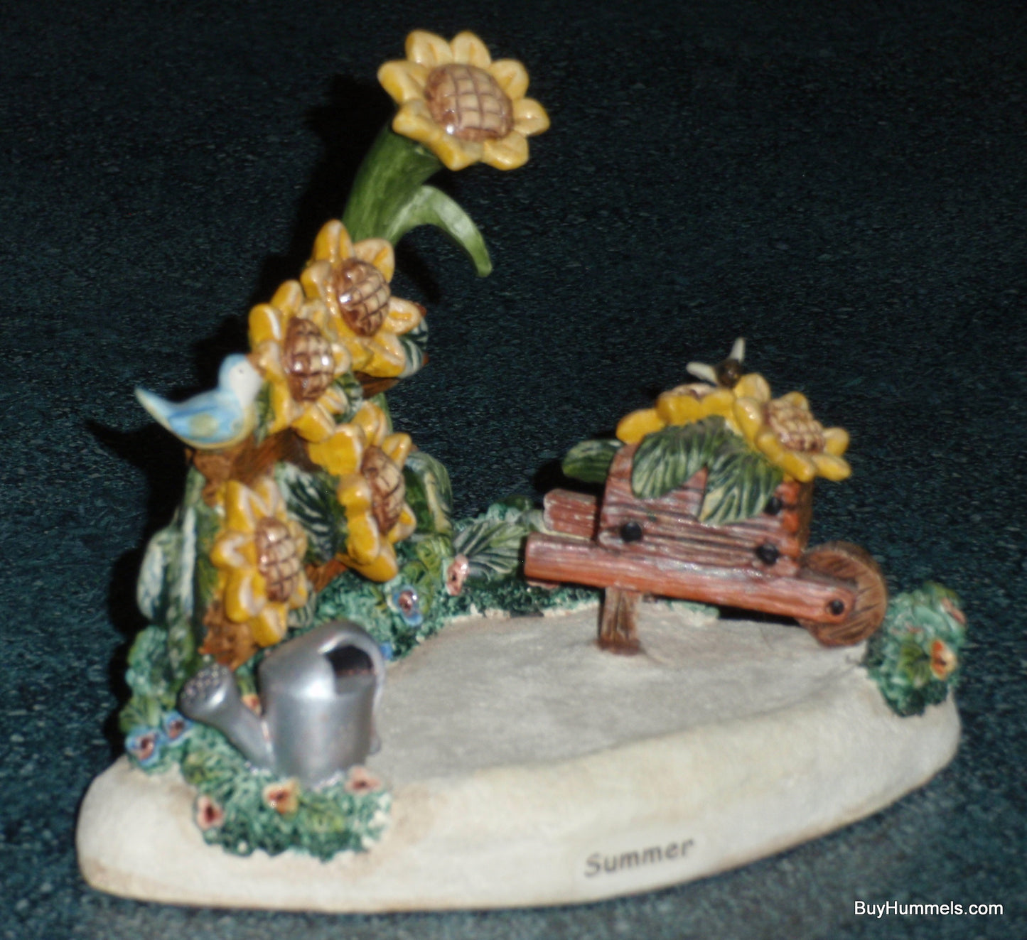 Goebel Seasons Summer Days Scape Hummel Display #1112-D For Summertime Decor Hummelscape