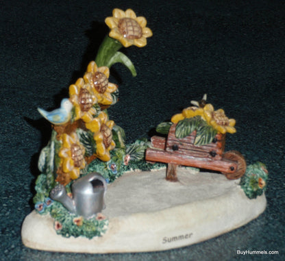 Goebel Seasons Summer Days Scape Hummel Display #1112-D For Summertime Decor Hummelscape
