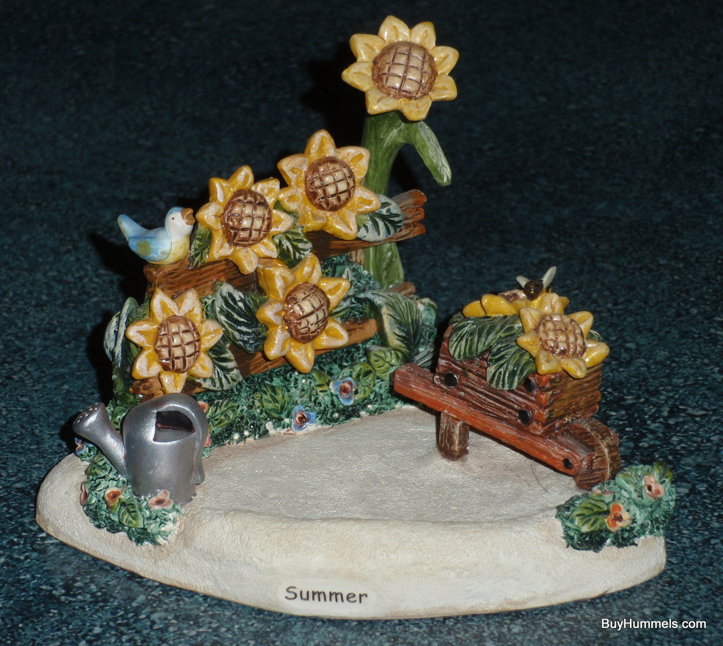 Goebel Seasons Summer Days Scape Hummel Display #1112-D For Summertime Decor Hummelscape