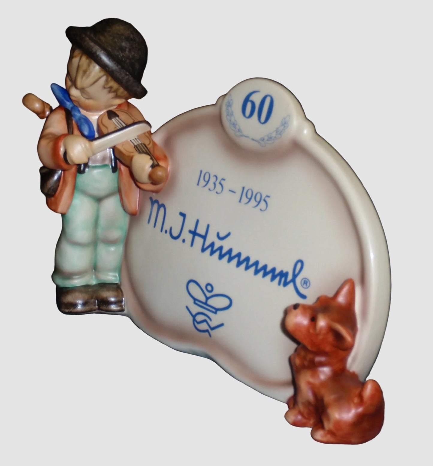 "Puppy Love" Goebel Hummel Display Plaque #767 - 60th Anniversary (4.75")