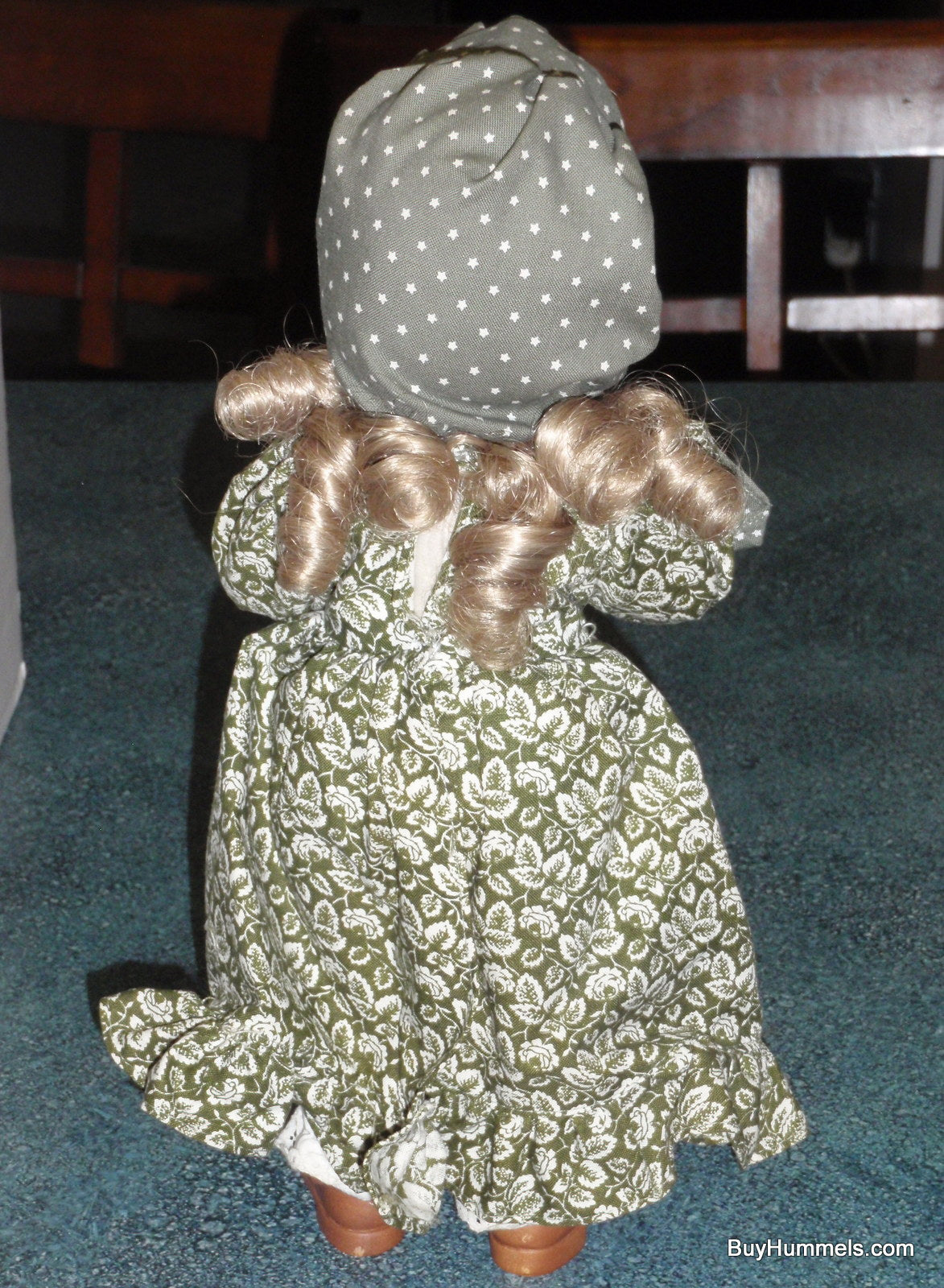 "Emily" ANRI Wood Carved FULLY ARTICULATED 14" Doll by Sarah Kay Signed With Basket Of Apples And Original Box!
