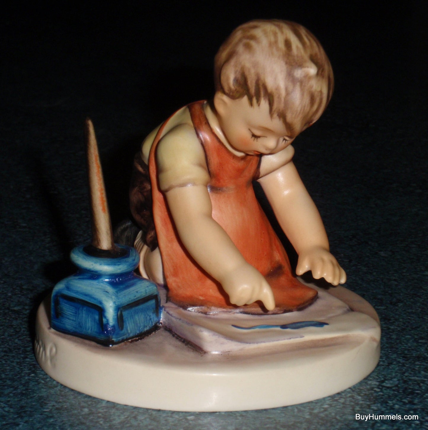 "With Loving Greetings" #309 Goebel Hummel Figurine - Little Boy Painting!