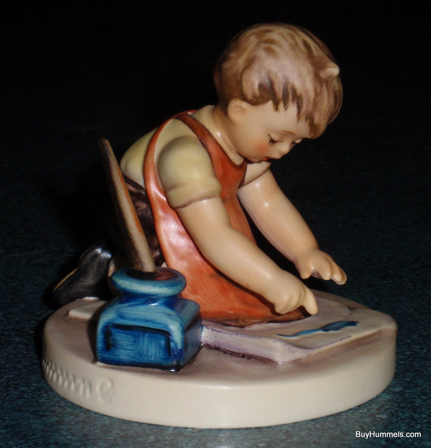 "With Loving Greetings" #309 Goebel Hummel Figurine - Little Boy Painting!