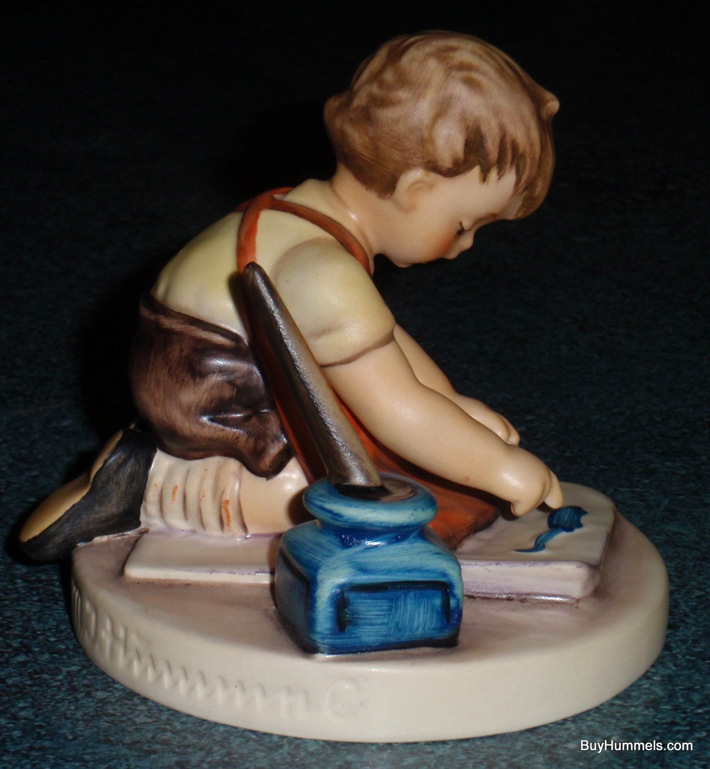 "With Loving Greetings" #309 Goebel Hummel Figurine - Little Boy Painting!