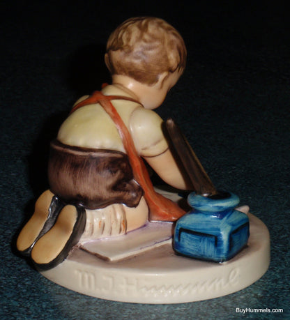 "With Loving Greetings" #309 Goebel Hummel Figurine - Little Boy Painting!