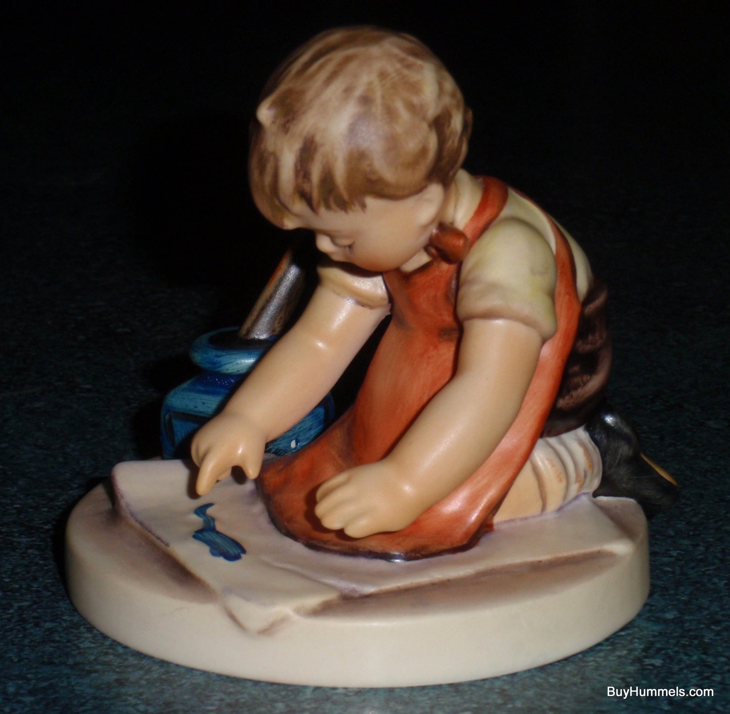 "With Loving Greetings" #309 Goebel Hummel Figurine - Little Boy Painting!