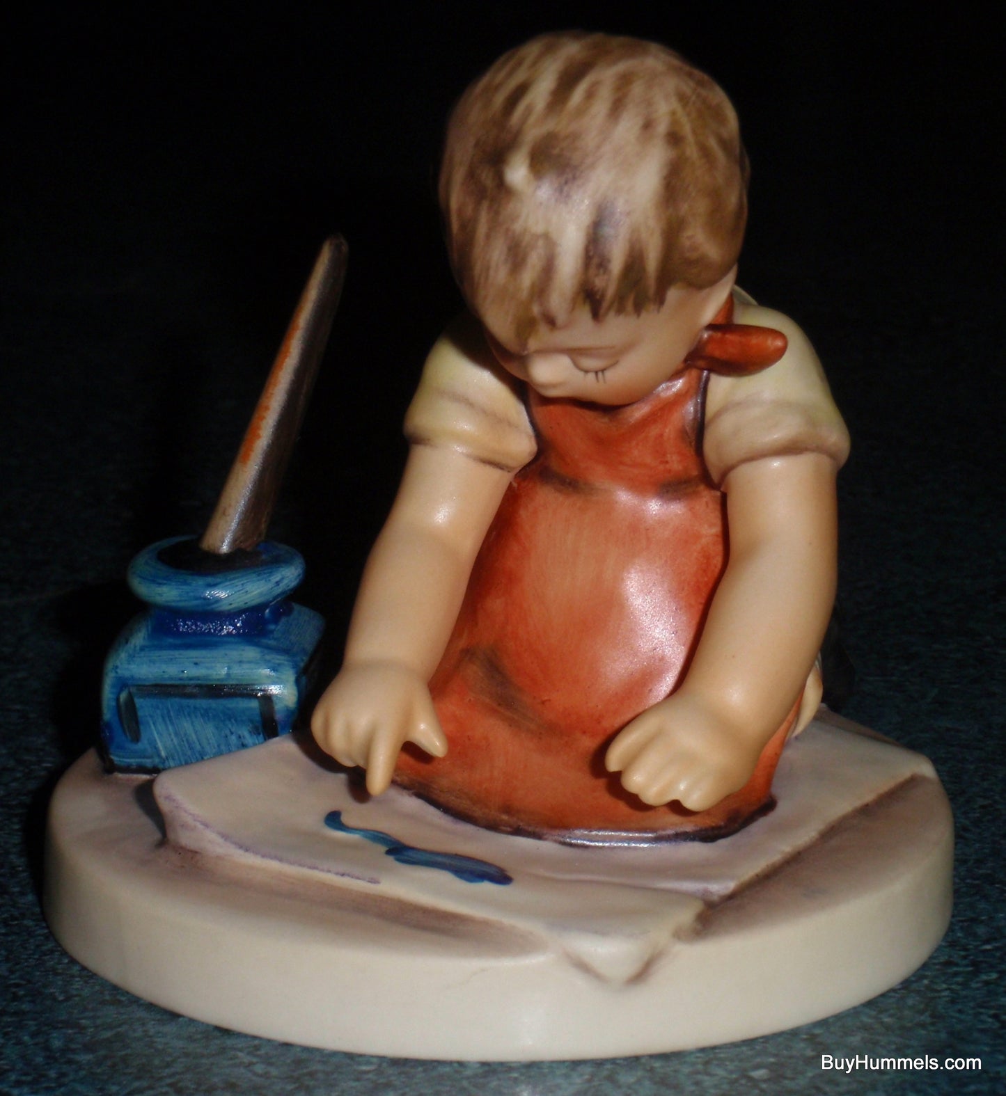 "With Loving Greetings" #309 Goebel Hummel Figurine - Little Boy Painting!