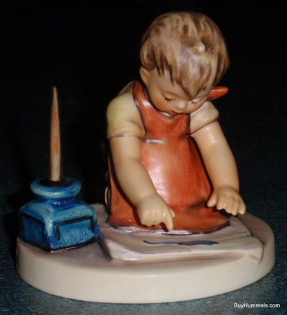 "With Loving Greetings" #309 Goebel Hummel Figurine - Little Boy Painting!