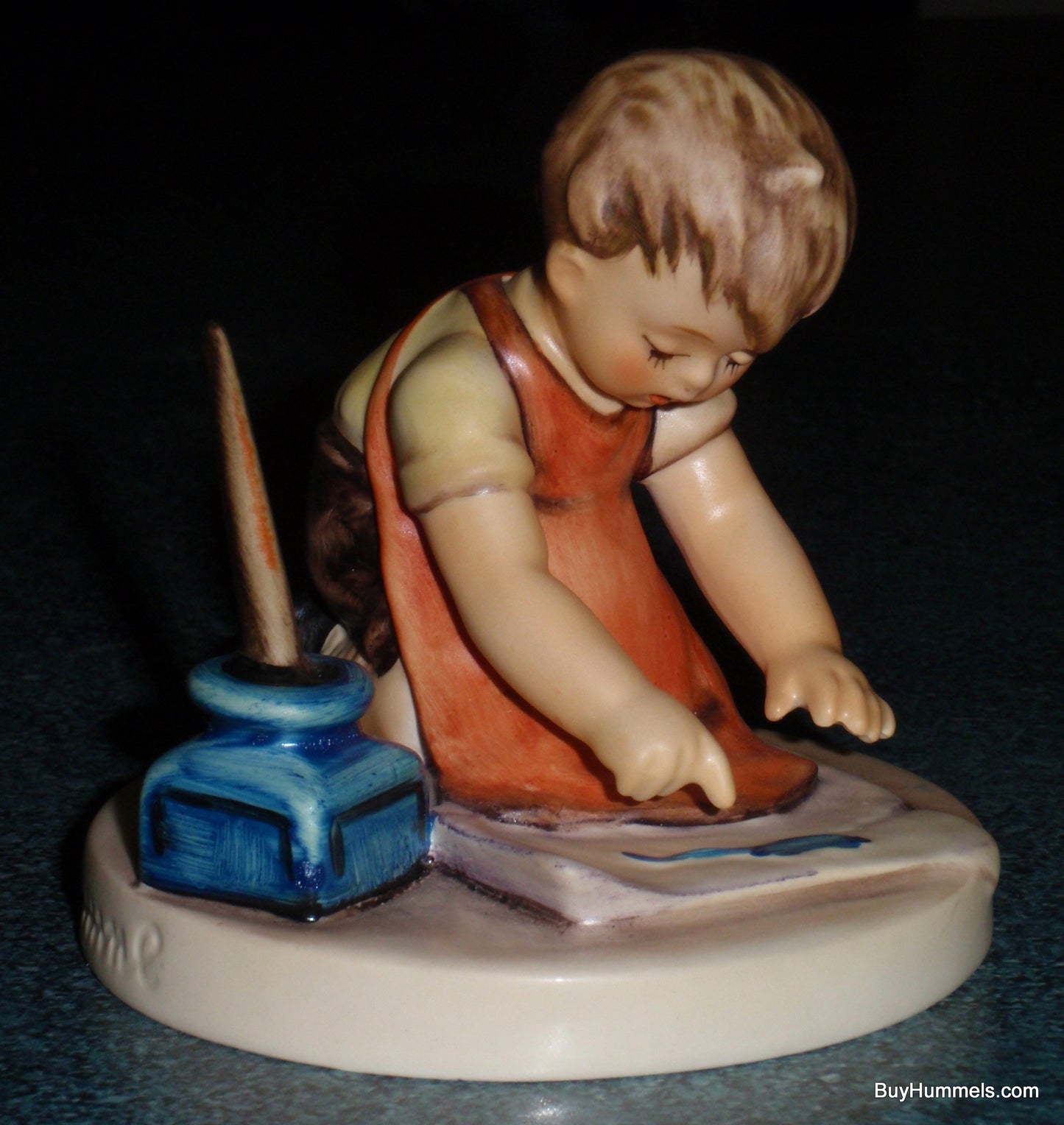 "With Loving Greetings" #309 Goebel Hummel Figurine - Little Boy Painting!