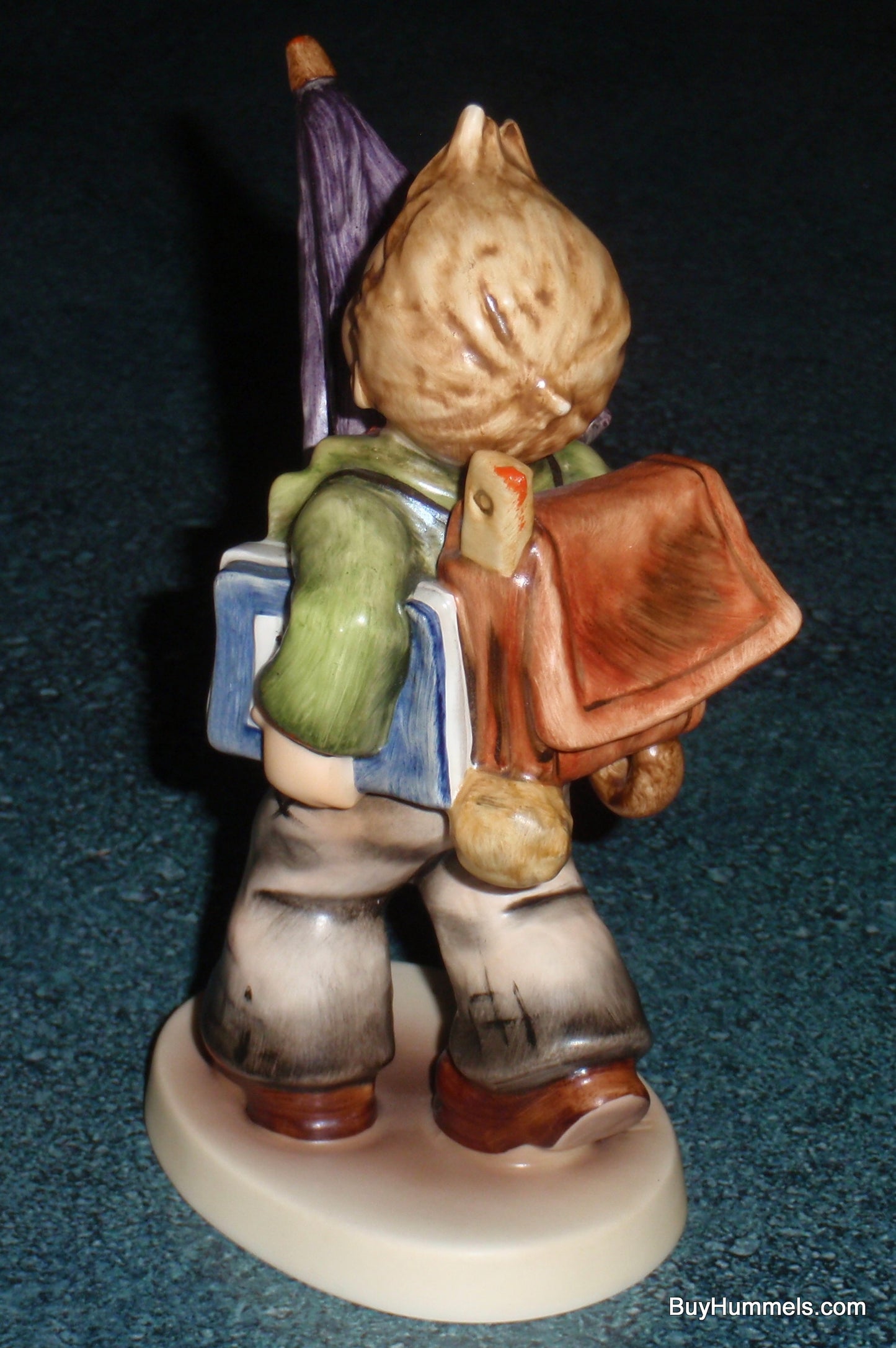 "Is It Raining?" Goebel Hummel Figurine #420 - Boy With Big Umbrella!