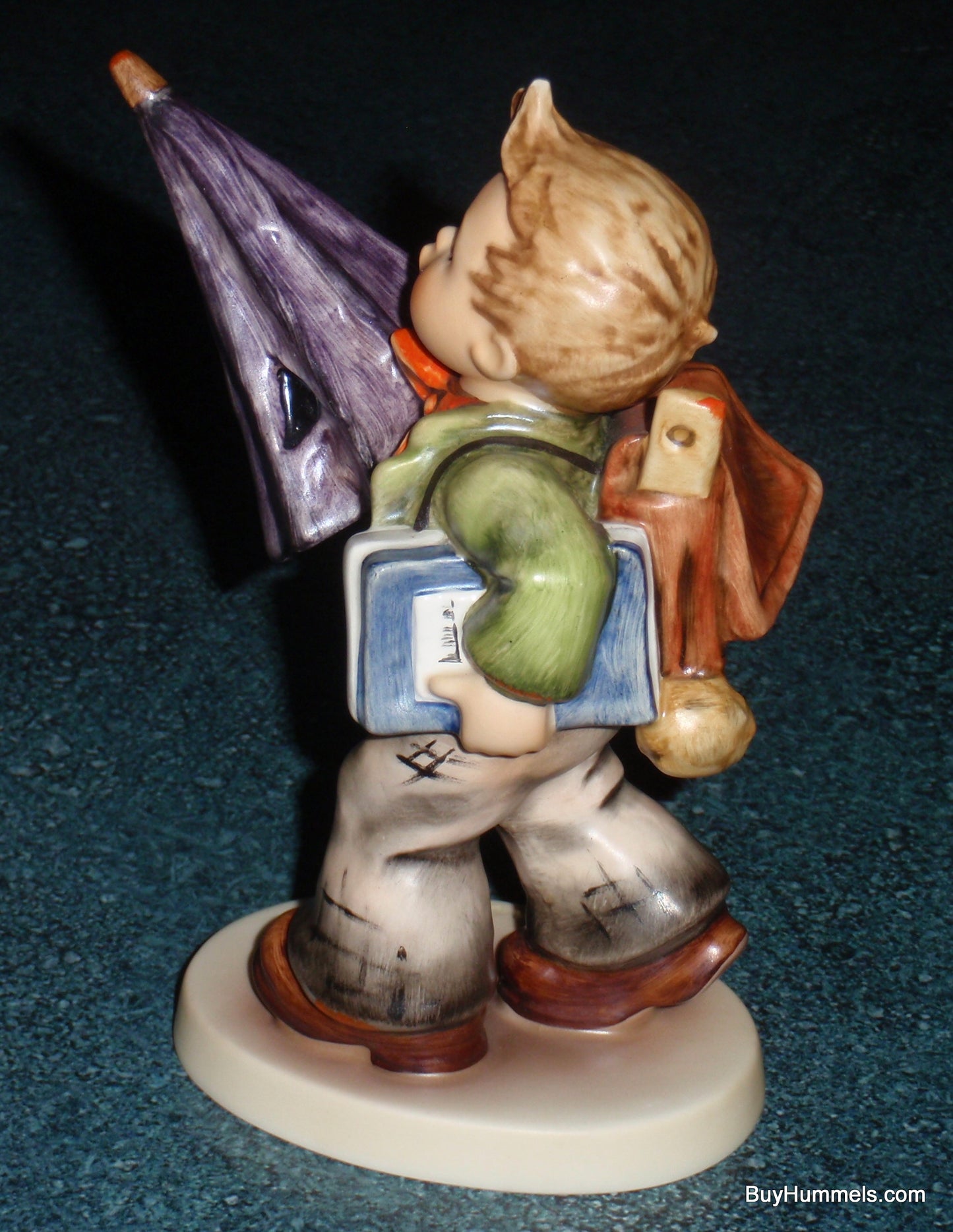 "Is It Raining?" Goebel Hummel Figurine #420 - Boy With Big Umbrella!