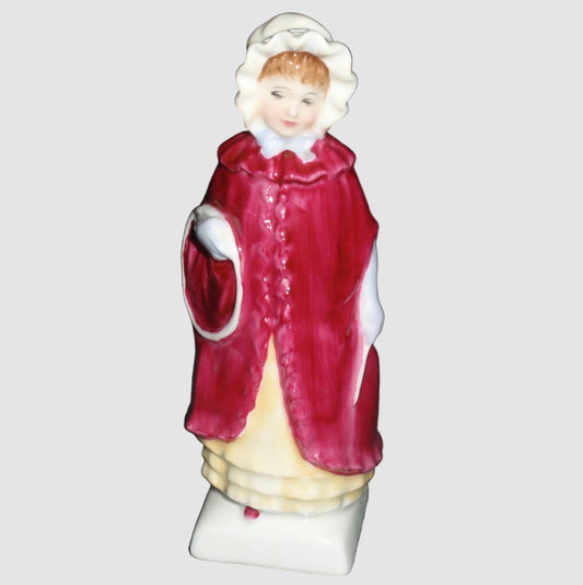 Royal Doulton Georgina Figurine HN2377 Kate Greenaway Collection Peggy Davies Girl Yellow Red Dress Vintage England Bone China