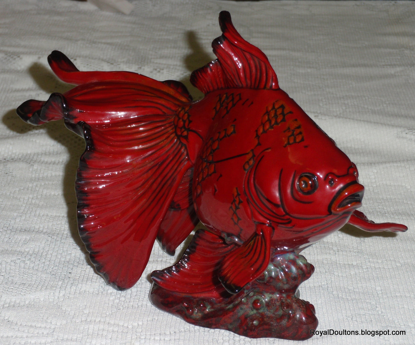 "Gansu Fish" Royal Doulton Flambe Figurine BA39 - Limited Edition of 250