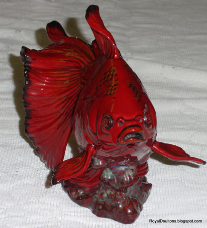 "Gansu Fish" Royal Doulton Flambe Figurine BA39 - Limited Edition of 250