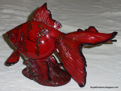 "Gansu Fish" Royal Doulton Flambe Figurine BA39 - Limited Edition of 250