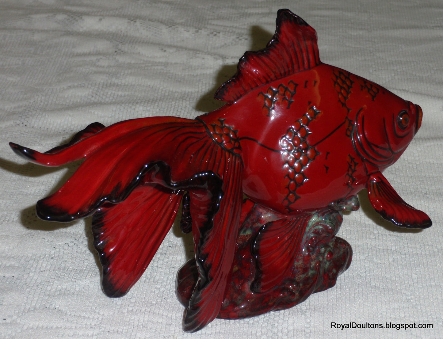 "Gansu Fish" Royal Doulton Flambe Figurine BA39 - Limited Edition of 250