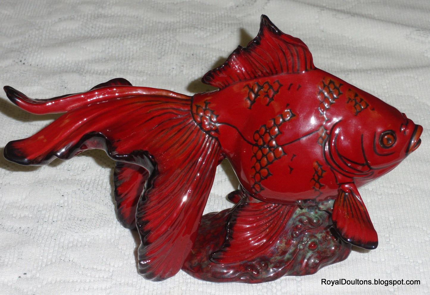 "Gansu Fish" Royal Doulton Flambe Figurine BA39 - Limited Edition of 250