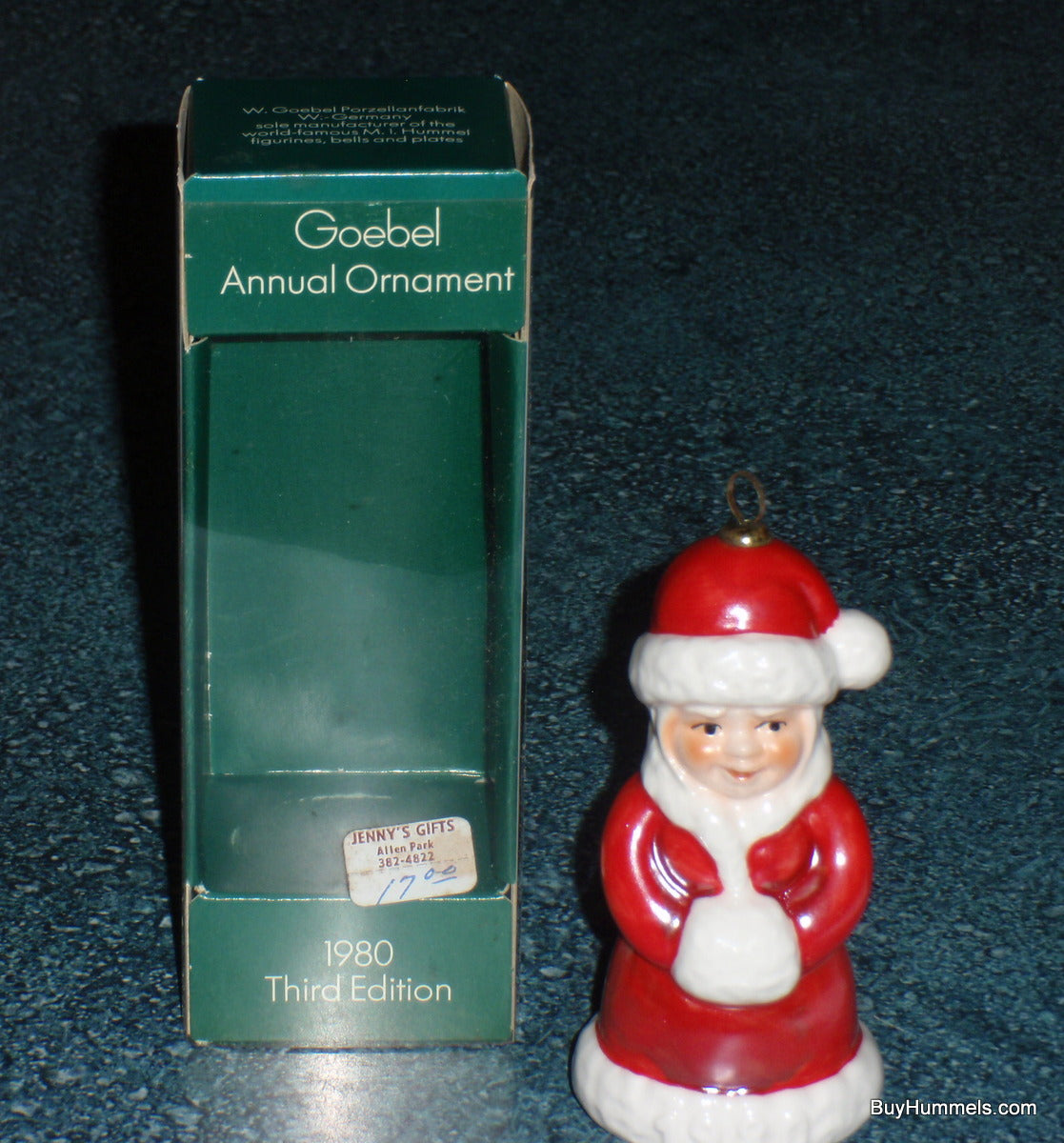 1980 Goebel W Germany Christmas Ornament Mrs. Claus With Box - CHRISTMAS GIFT!