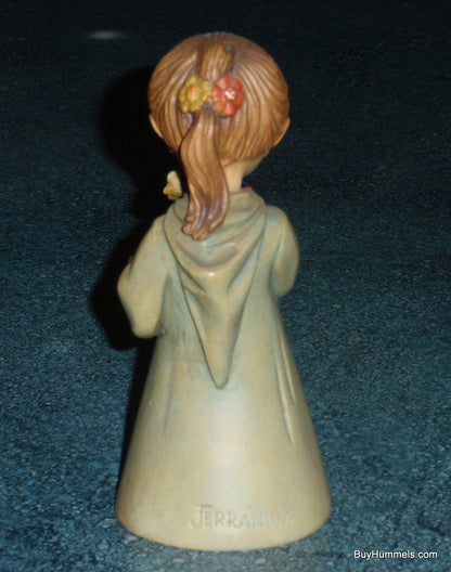 "THE BOUQUET" ANRI Juan FERRANDIZ 6" Wood Carved Figure Girl with Flowers - GIFT!