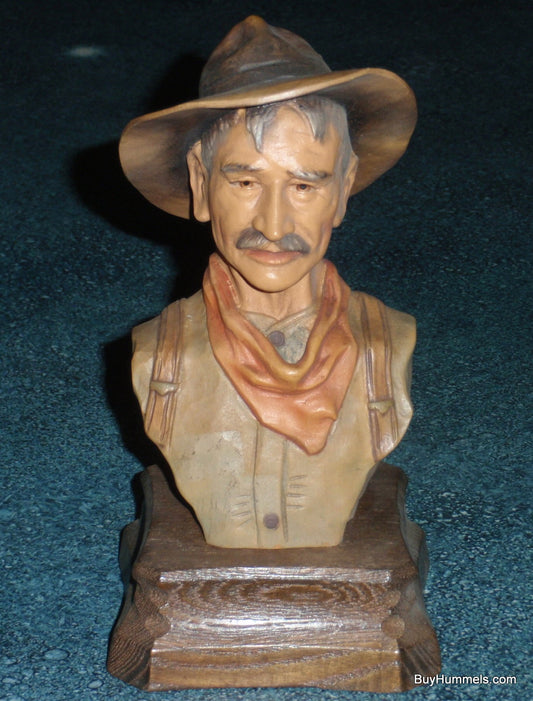 "Pioneer Farmer" ANRI Italy Cowboy Wood Carving Figure RARE Limited Edition Gift