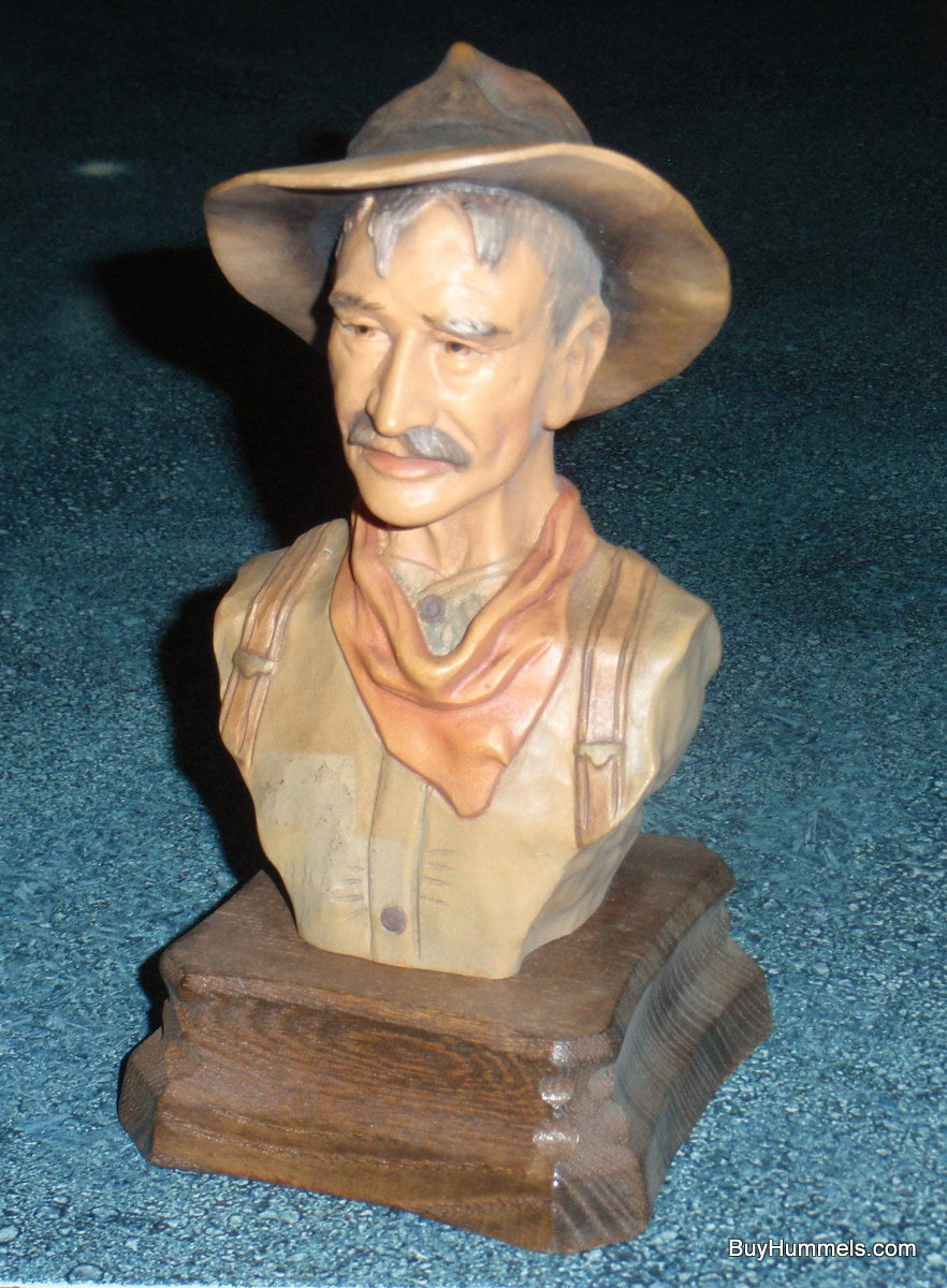 "Pioneer Farmer" ANRI Italy Cowboy Wood Carving Figure RARE Limited Edition Gift